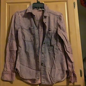 Purple Denim Button-up